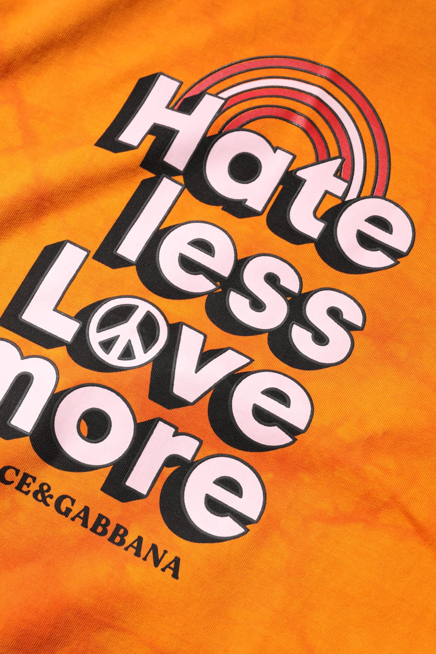 Dolce & Gabbana Printed Round Neck T-shirt in Orange and Purple