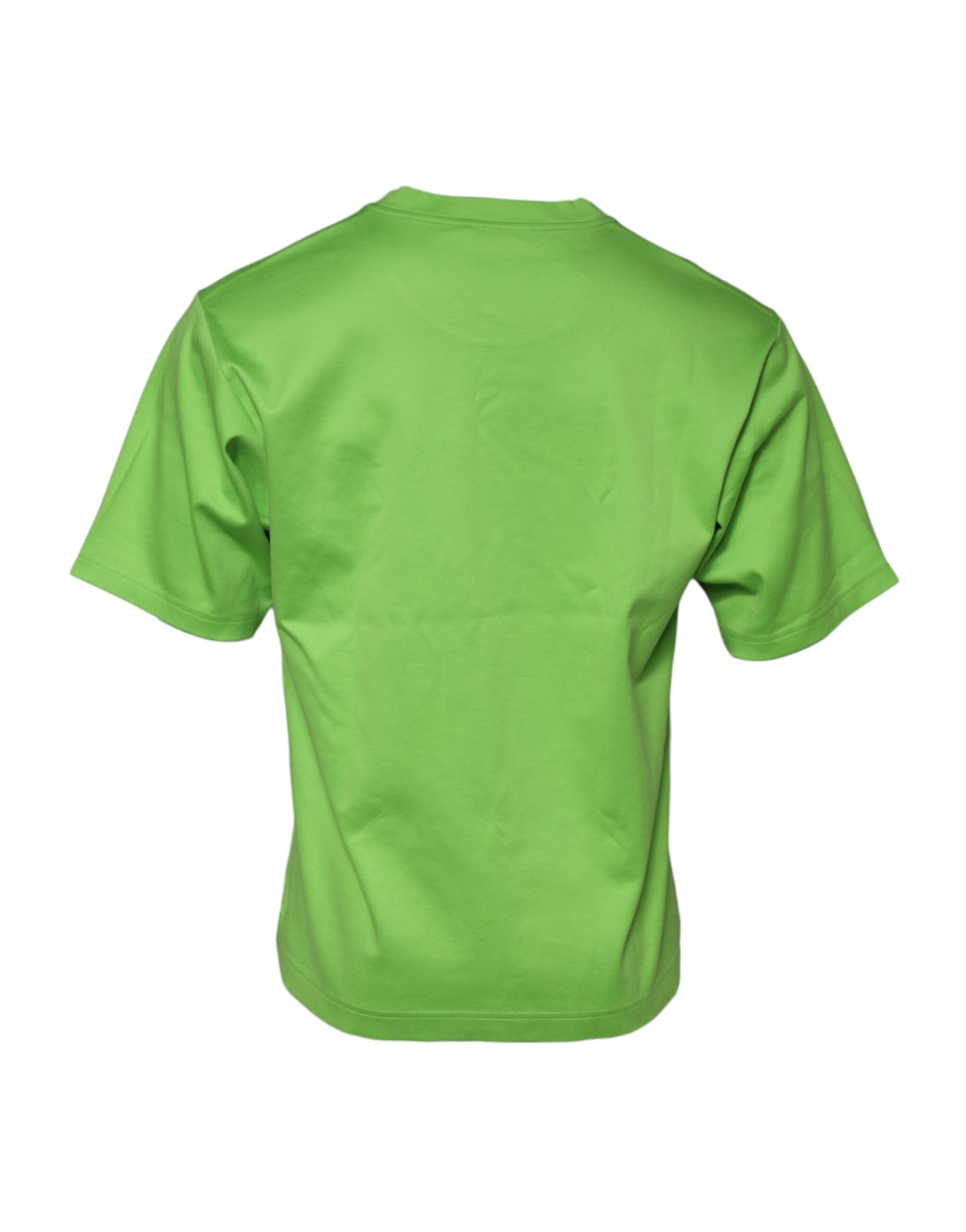 Dolce & Gabbana Green Graphic Print Round Neck T-Shirt