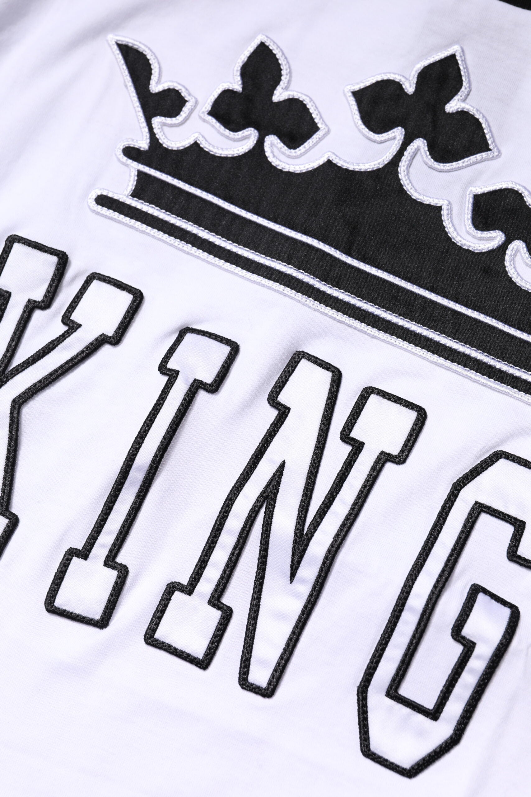Dolce & Gabbana Crown King Embroidered White Cotton T-shirt