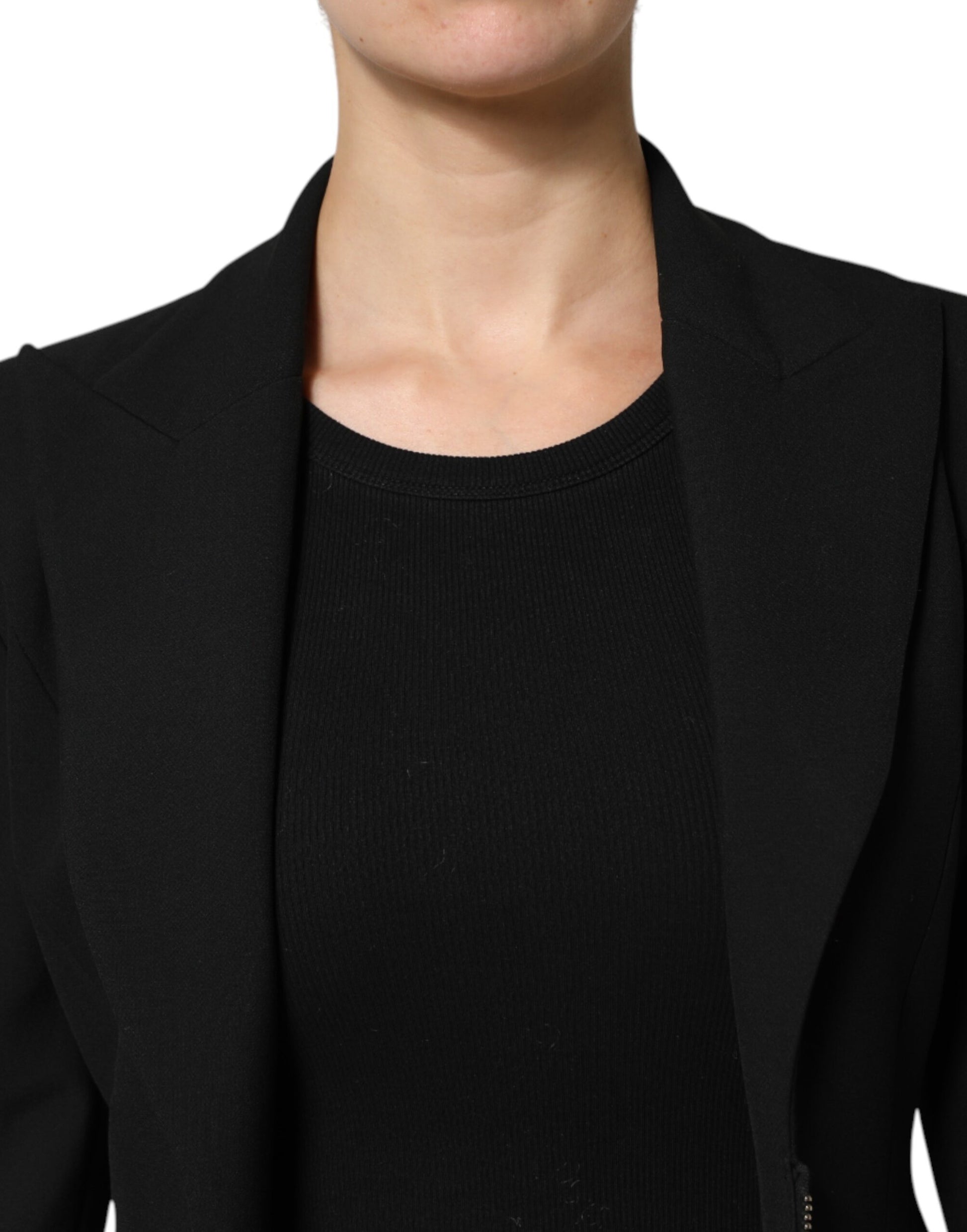 Les Hommes Black Single Breasted Trench Coat