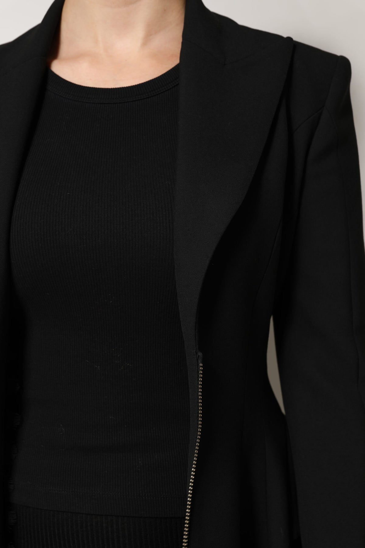 Les Hommes Black Single Breasted Trench Coat