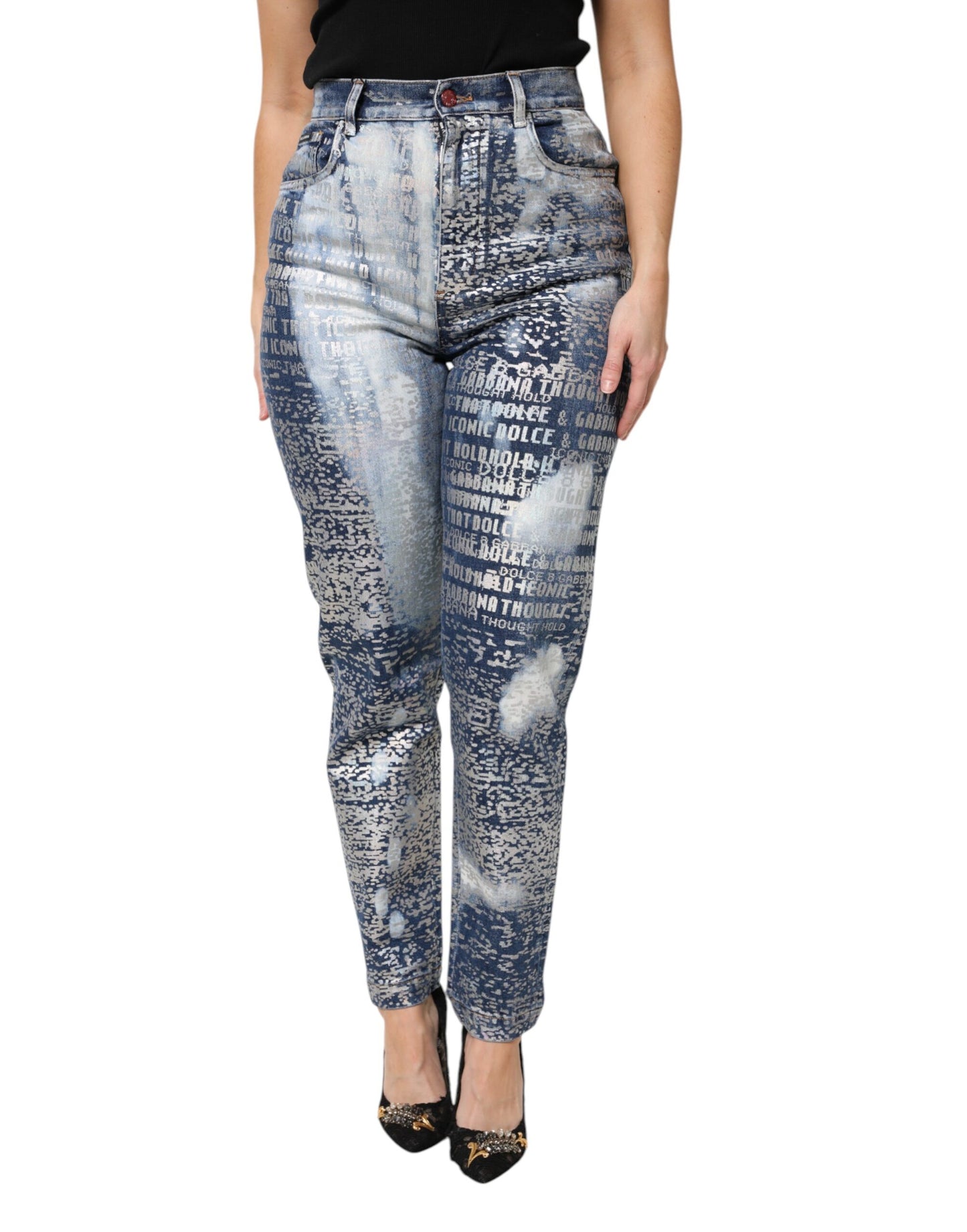 Dolce & Gabbana High Waist Blue Washed Denim Jeans