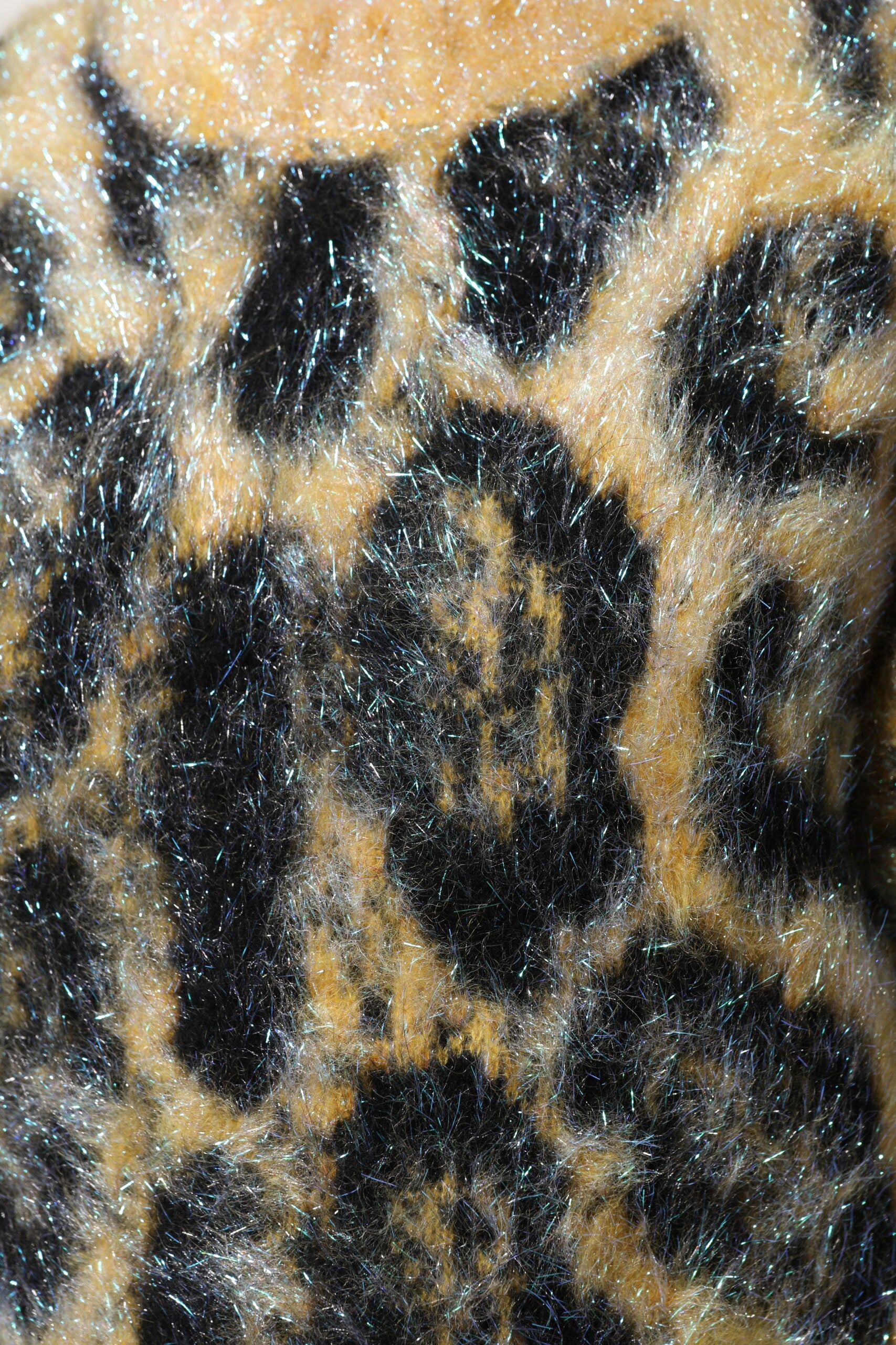 Dolce & Gabbana Leopard Mohair Crew Neck Sweater