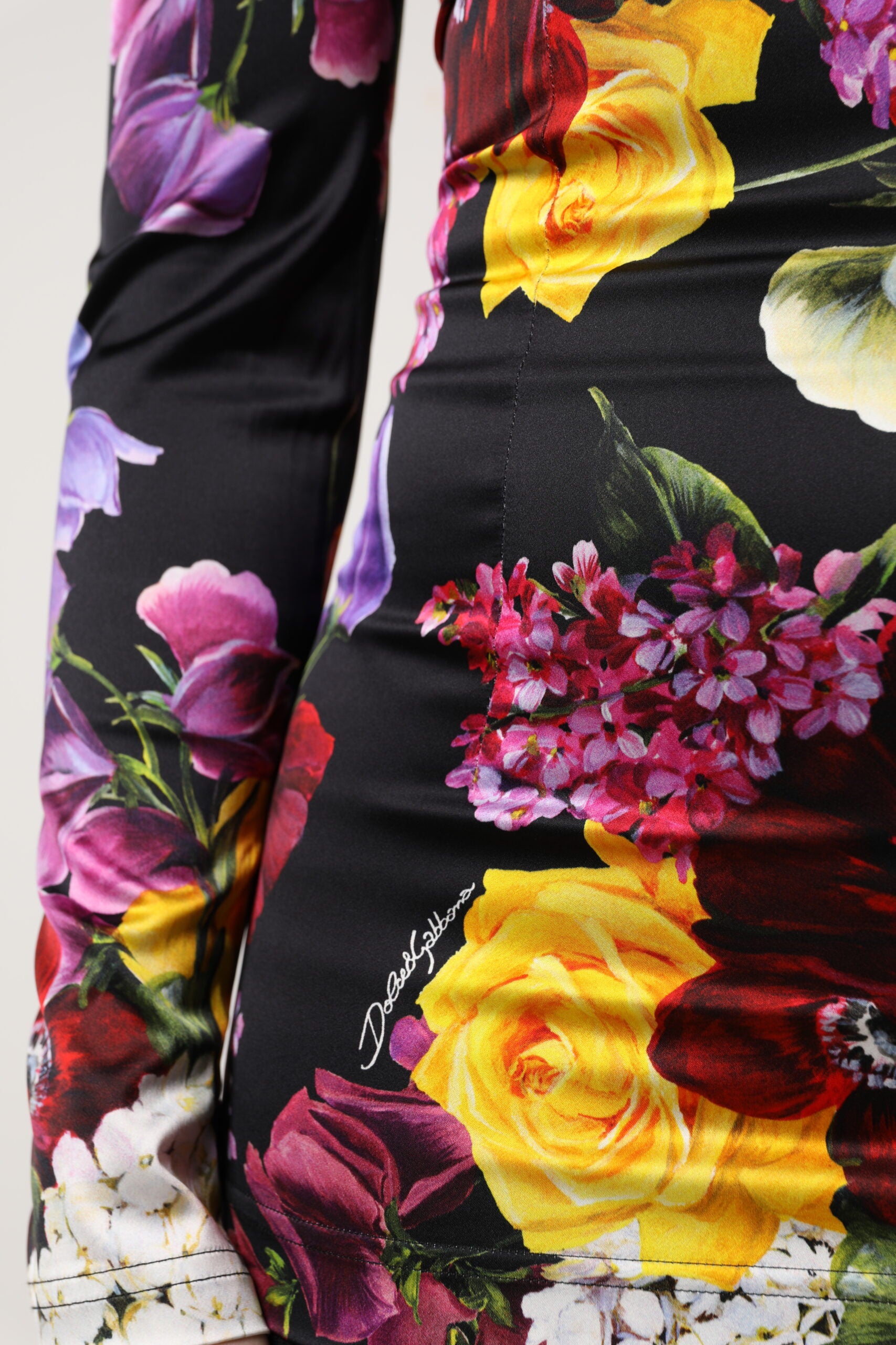 Dolce & Gabbana Multicolor Ortensies Floral Long Sleeves Blouse