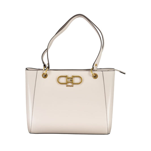 Guess Jeans Gray Fleet Handbag – Faux Leather, Multi-Compartment Chic