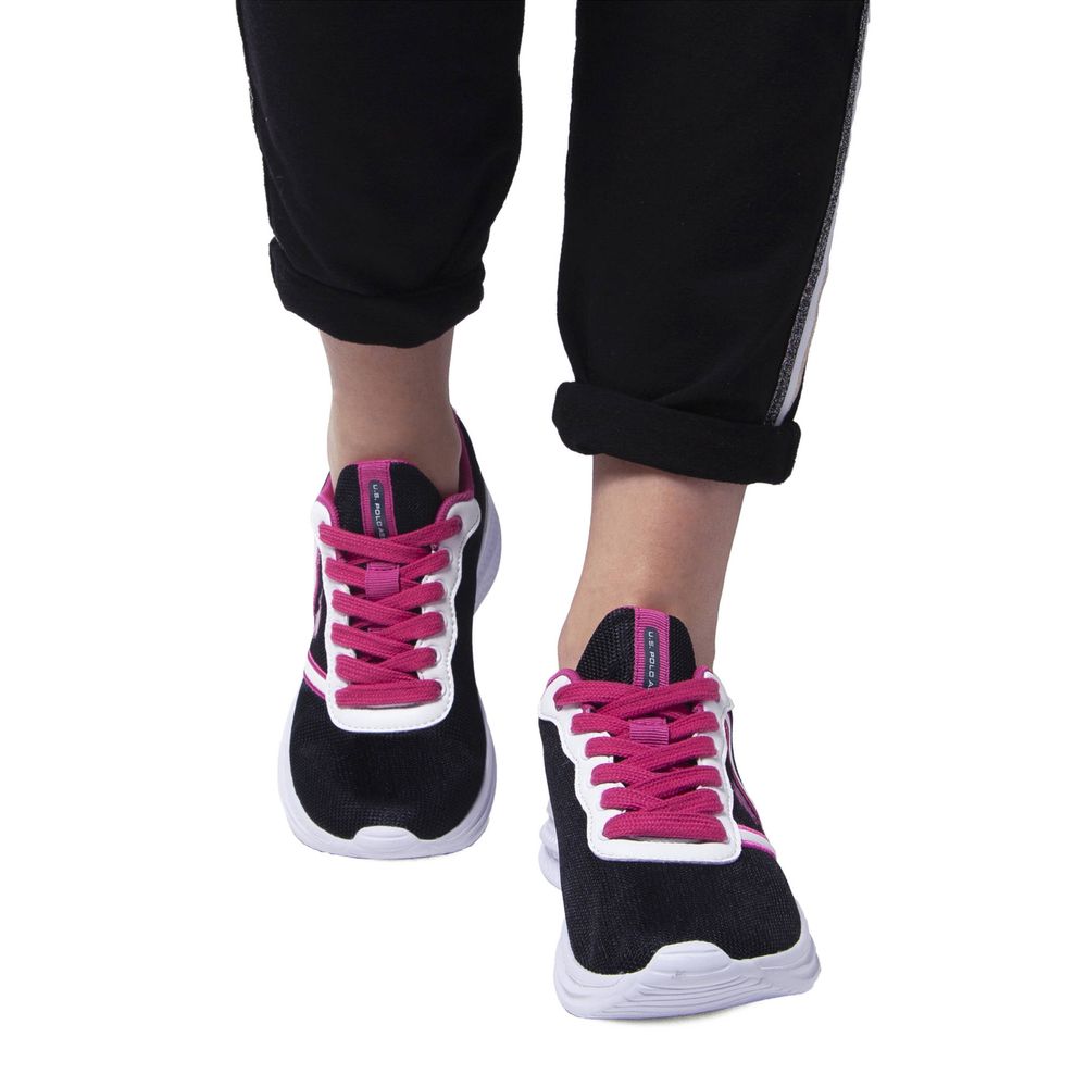 U.S. POLO ASSN. Black Lace-Up Women Sneakers