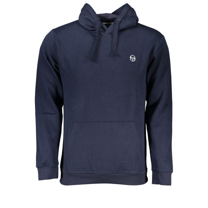 Sergio Tacchini Blue Cotton Hooded Sweatshirt