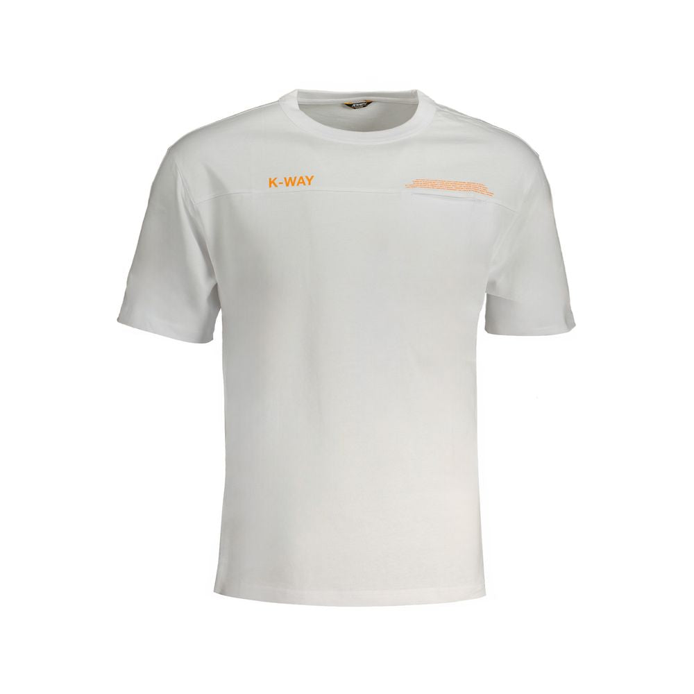 K-WAY White Cotton T-Shirt - Classic Comfort and Style