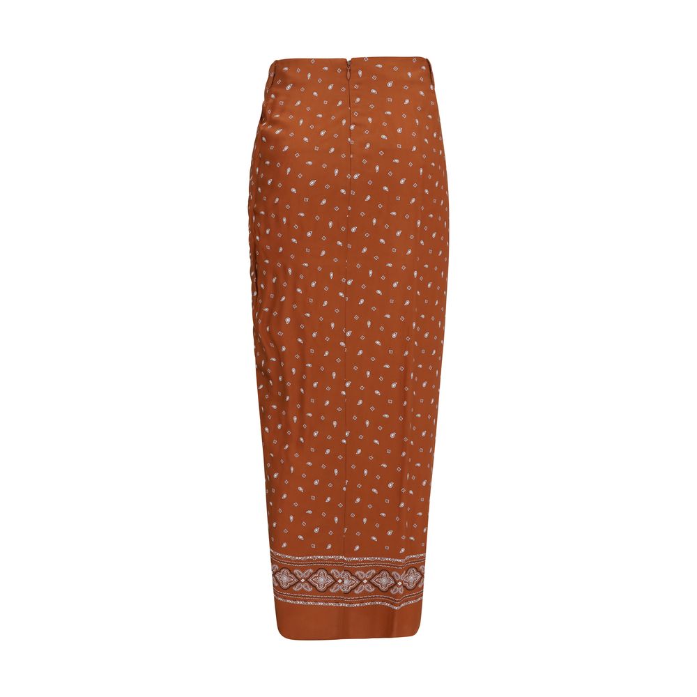 PINKO Bandana Pattern Pareo Skirt