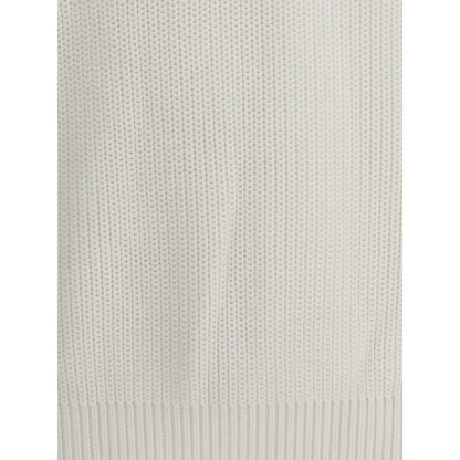 Brunello Cucinelli Half English Rib Sweater in Cotton