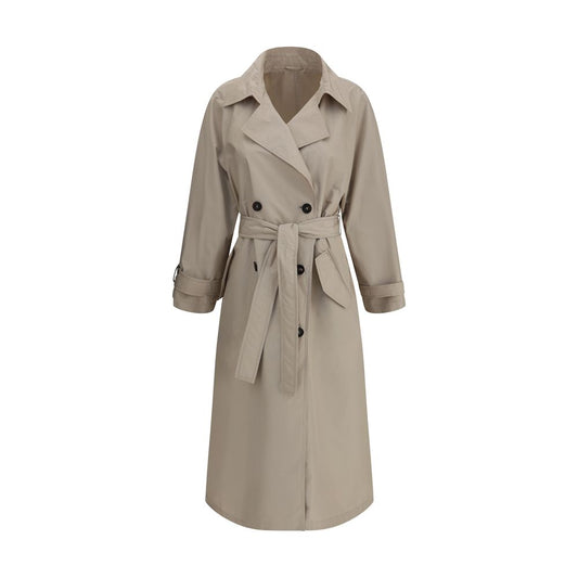 Brunello Cucinelli Monili Decorated Trench Coat in Chocolate