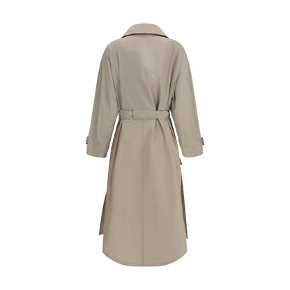 Brunello Cucinelli Monili Decorated Trench Coat in Chocolate