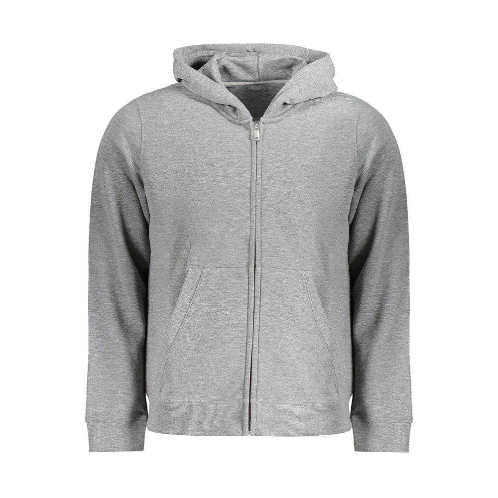 Calvin Klein Gray Polyester Sports Hoodie