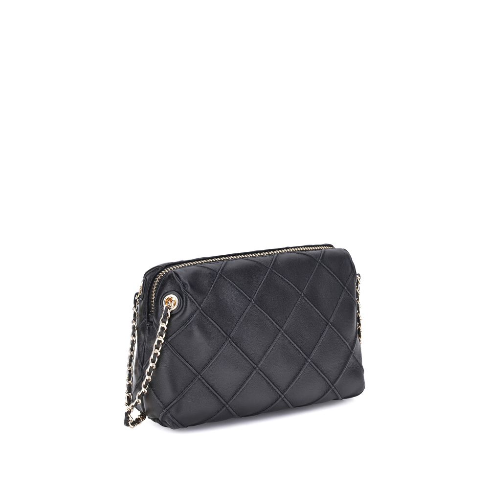 Tory Burch Black Leather Fleming Crossbody Shoulder Bag
