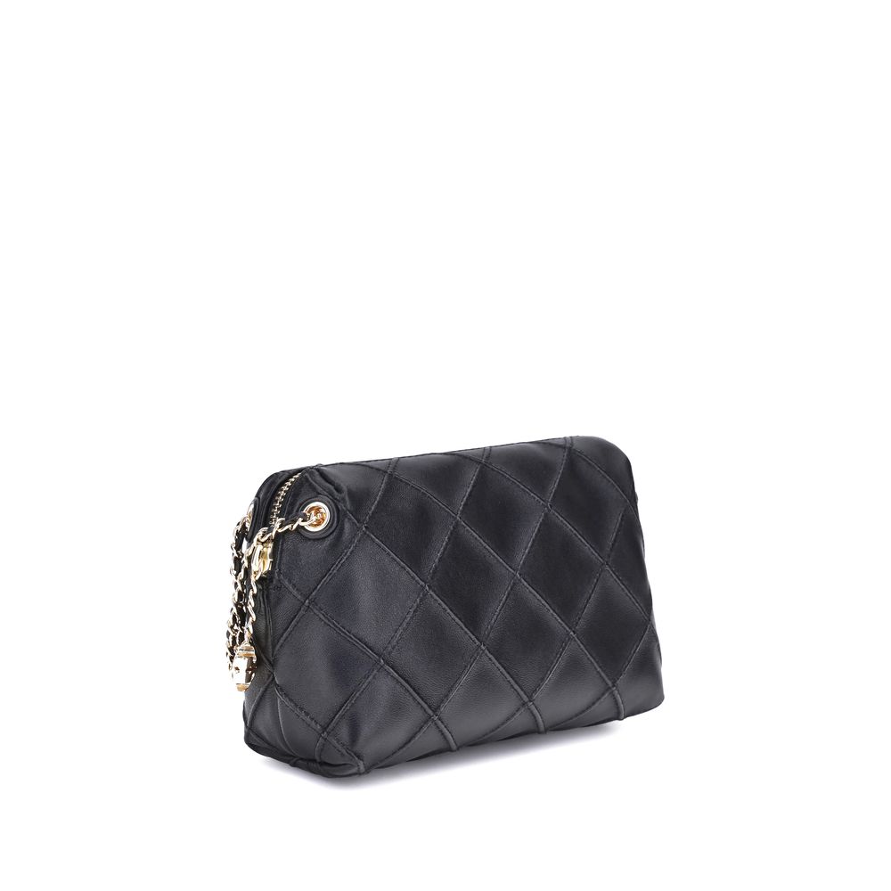 Tory Burch Black Leather Fleming Crossbody Shoulder Bag