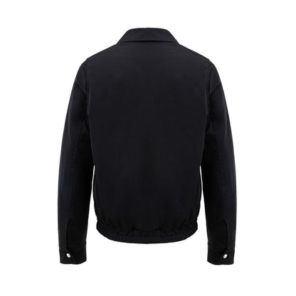 Ami Paris Black Zip-Up Bomber Jacket