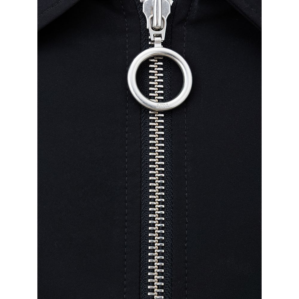 Ami Paris Black Zip-Up Bomber Jacket