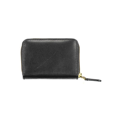 Ralph Lauren Black Leather Wallet with Zip Closure