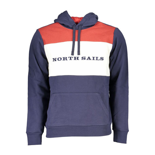 North Sails men's hooded sweatshirt blue cotton