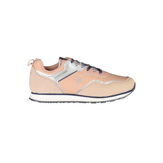 U.S. POLO ASSN. Pink Sneaker with Contrast Laces