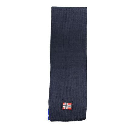 Norway 1963 Blue Acrylic Scarf - 180x28 cm, Embroidered Logo