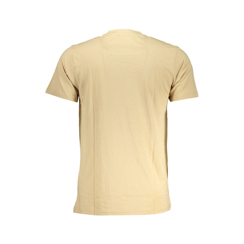 Cavalli Class Beige Cotton T-Shirt - Bold Statement Tee