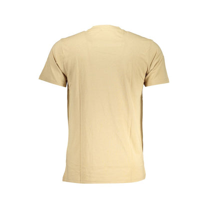 Cavalli Class Beige Cotton T-Shirt - Bold Statement Tee