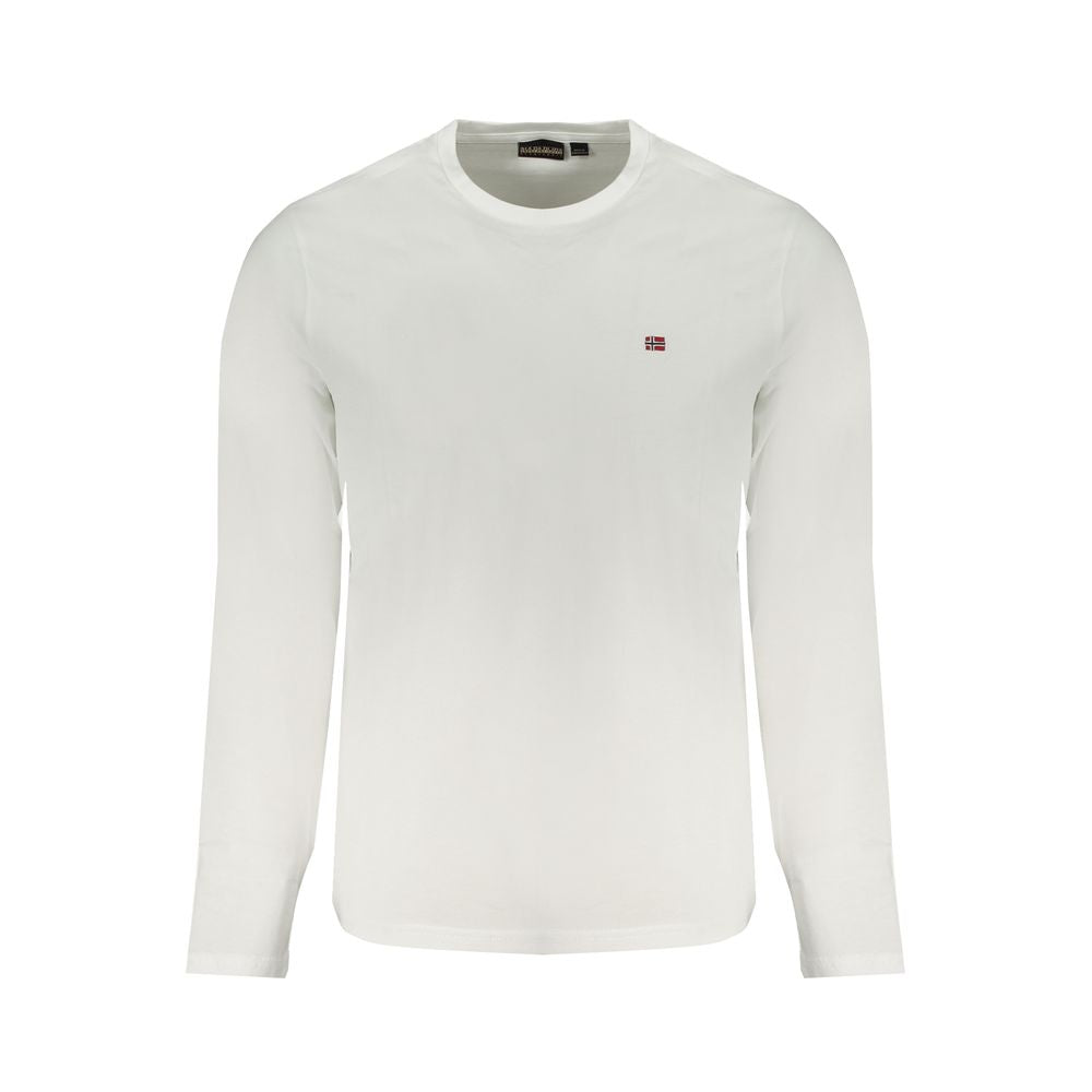 Napapijri White Cotton Long Sleeve T-Shirt