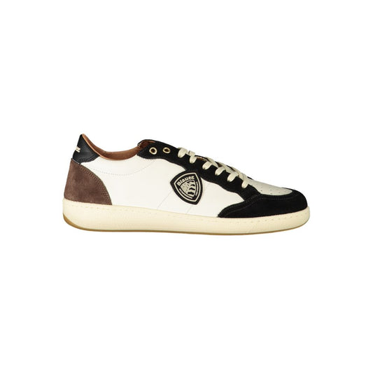 Blauer White Polyester Sports Sneakers