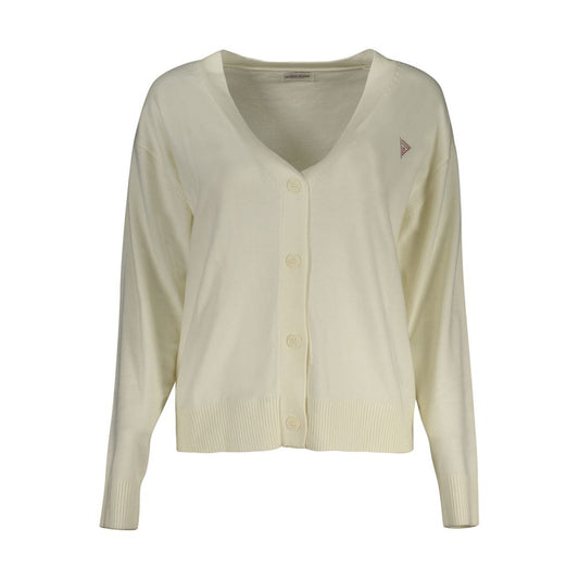 Guess Jeans White Polyester Sweater - Elegant Comfort
