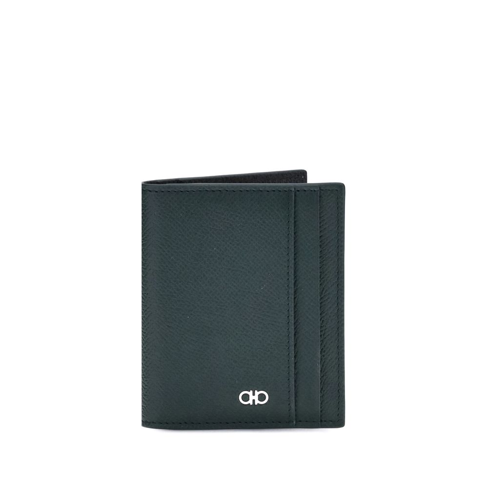 Ferragamo Leather Card Holder - An Elegant Companion for Influential Men