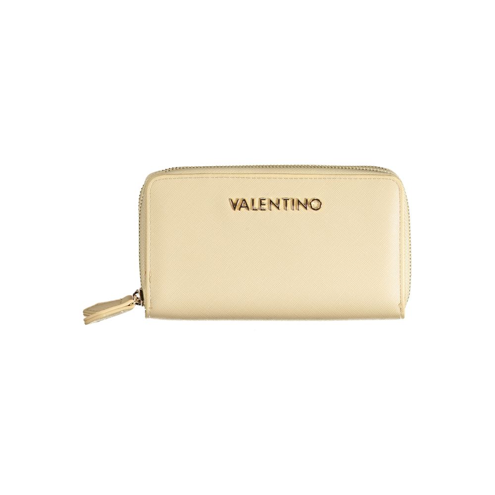 Mario Valentino Beige Polyethylene Wallet with Multiple Compartments