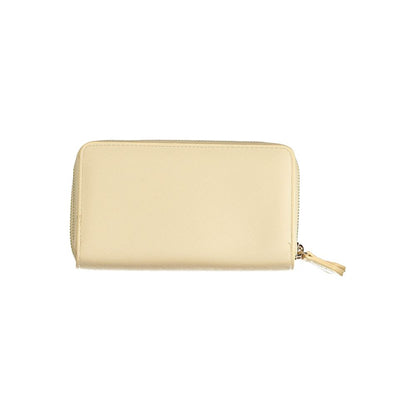 Mario Valentino Beige Polyethylene Wallet with Multiple Compartments
