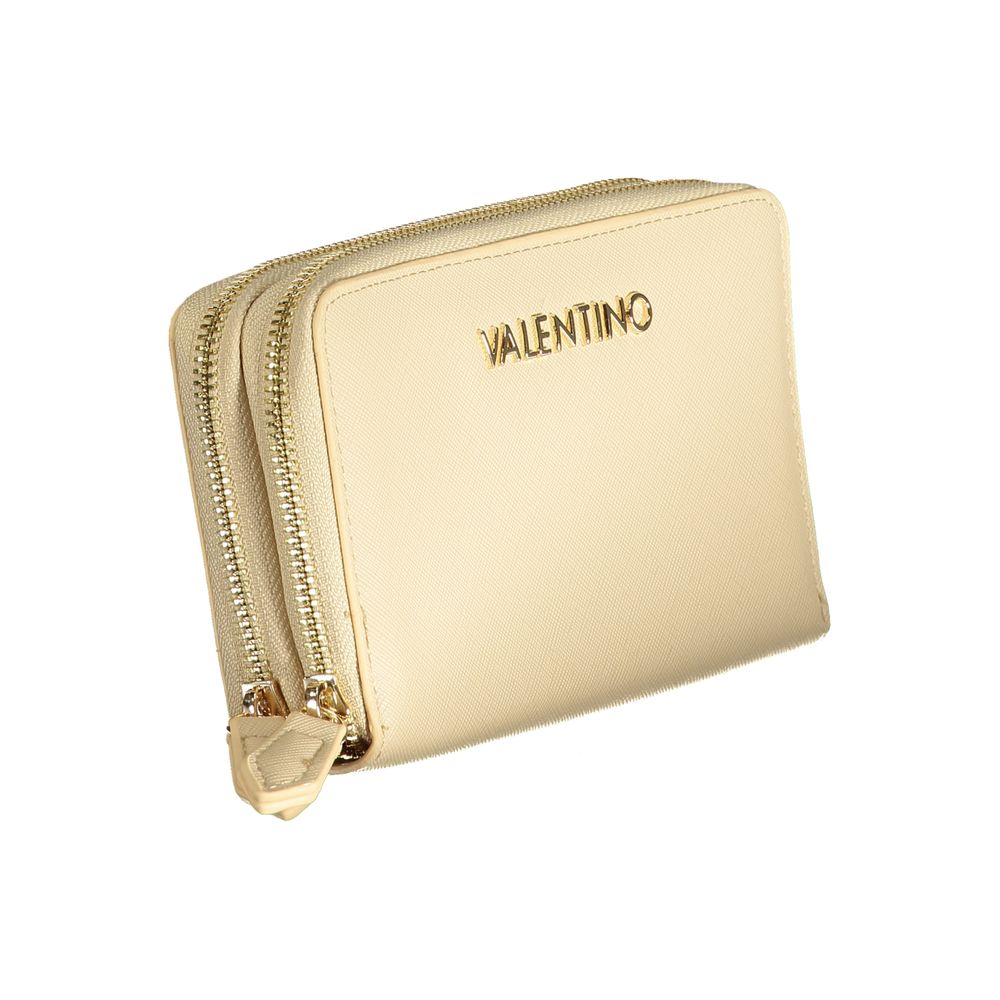 Mario Valentino Beige Polyethylene Wallet with Multiple Compartments