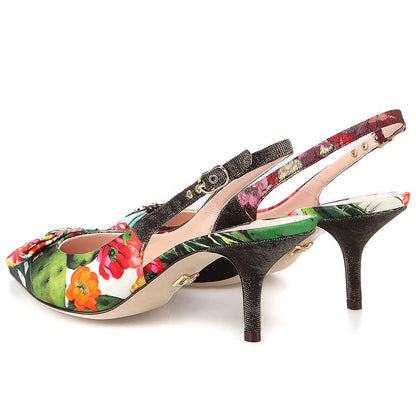 Dolce & Gabbana Multicolour Patchwork Slingback Sandal