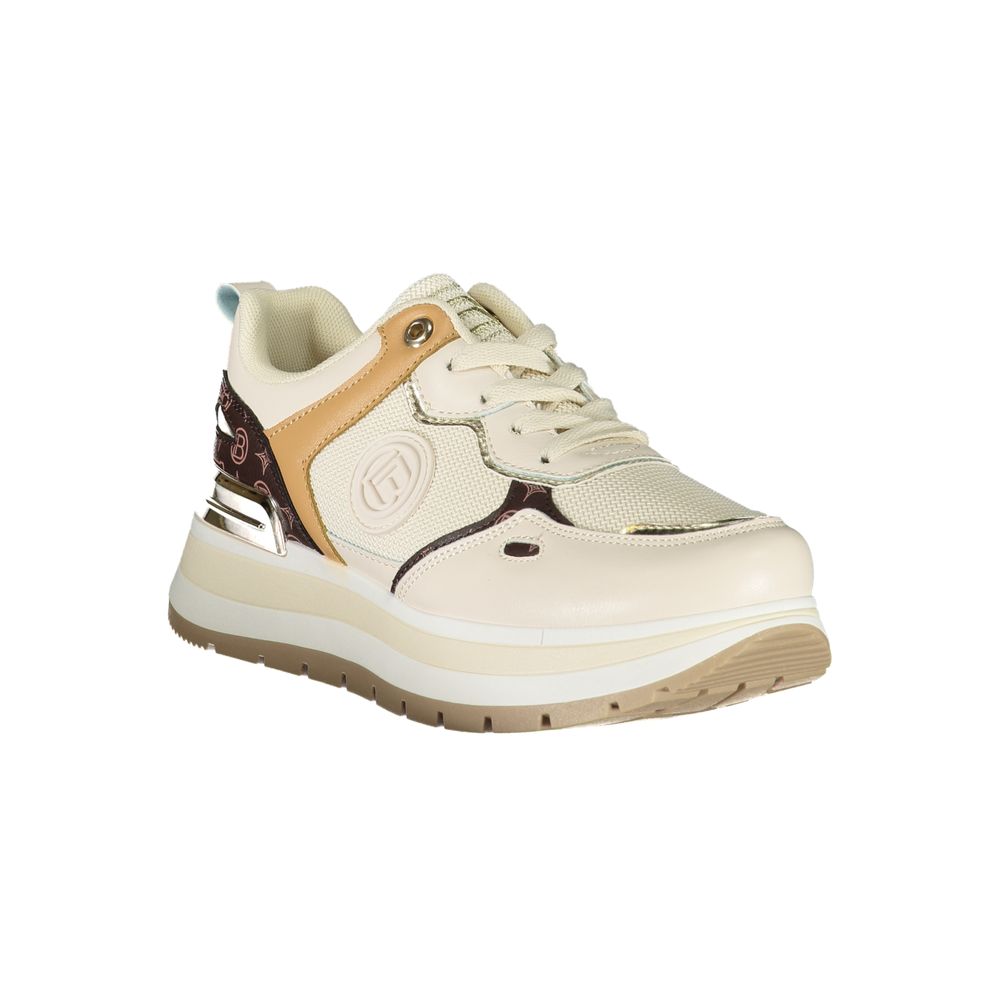 Laura Biagiotti Beige Women Sneaker with Luxurious Comfort
