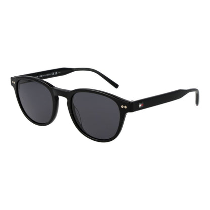 Tommy Hilfiger Men's Sunglasses – Black Full-Rim Frame with Grey Lenses, 51mm