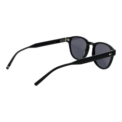 Tommy Hilfiger Men's Sunglasses – Black Full-Rim Frame with Grey Lenses, 51mm