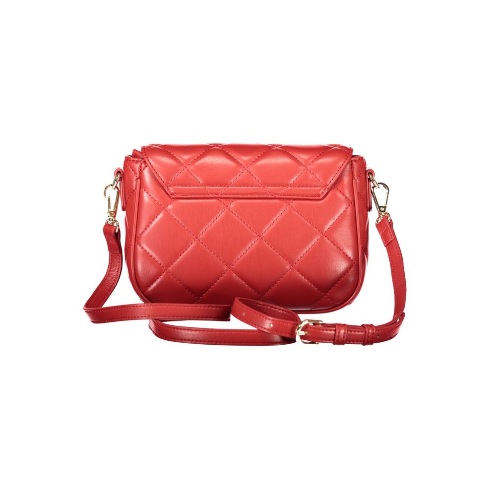 Mario Valentino Red Polyethylene Women Handbag with Removable Strap