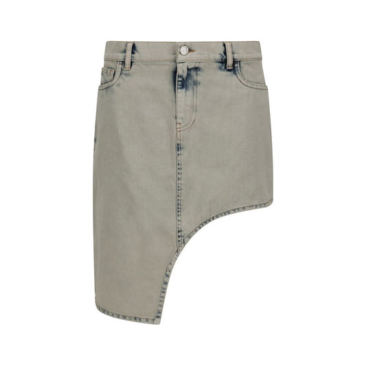Coperni Asymmetric Denim Miniskirt