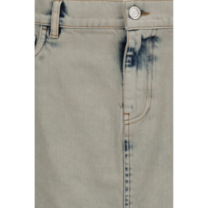 Coperni Asymmetric Denim Miniskirt