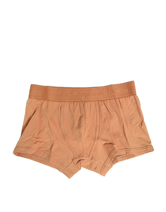 Dolce & Gabbana Brown Cotton Stretch Boxer Briefs