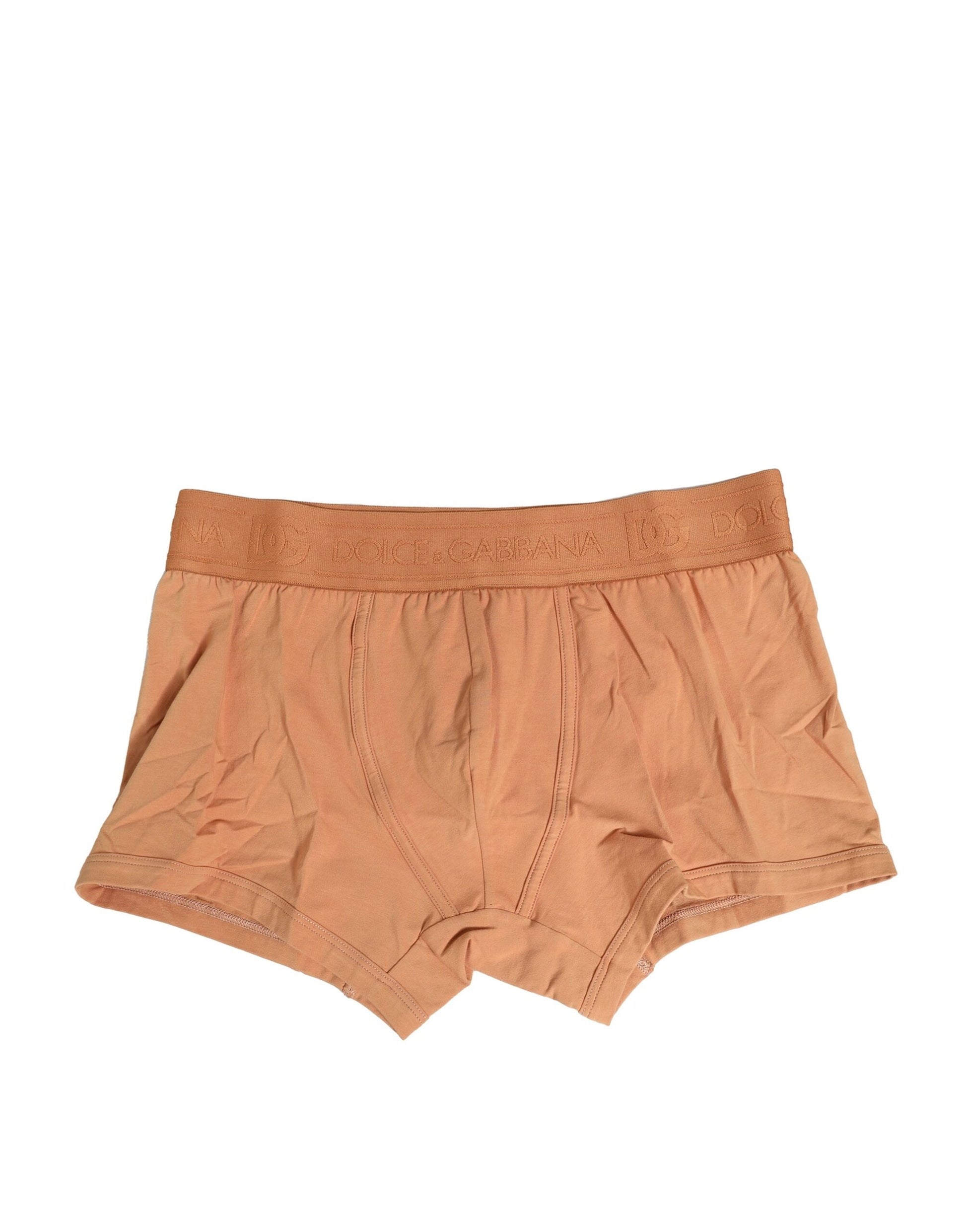 Dolce & Gabbana Brown Cotton Stretch Boxer Briefs