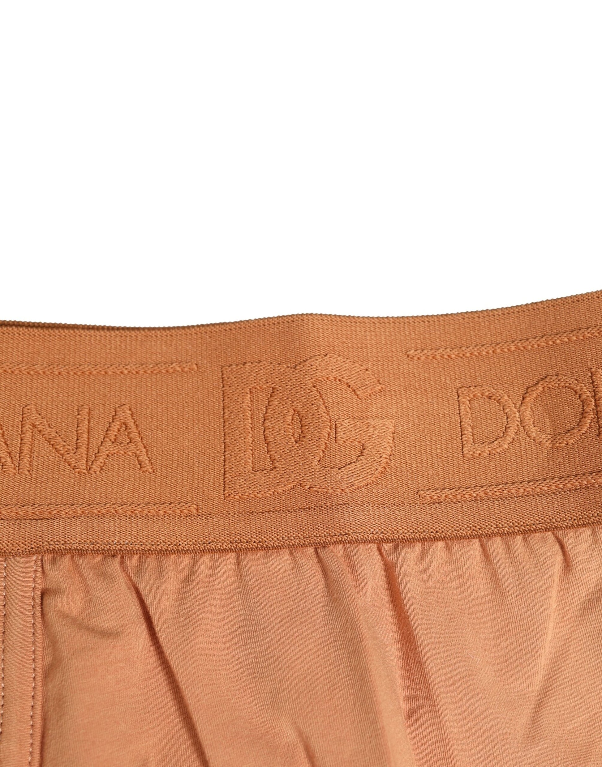 Dolce & Gabbana Brown Cotton Stretch Boxer Briefs