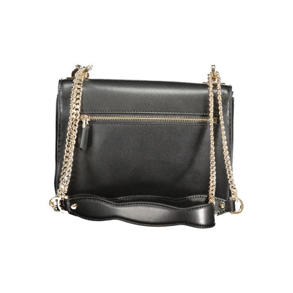 Guess Jeans Black Polyethylene Handbag - Eliette Bag with Chain Shoulder Strap