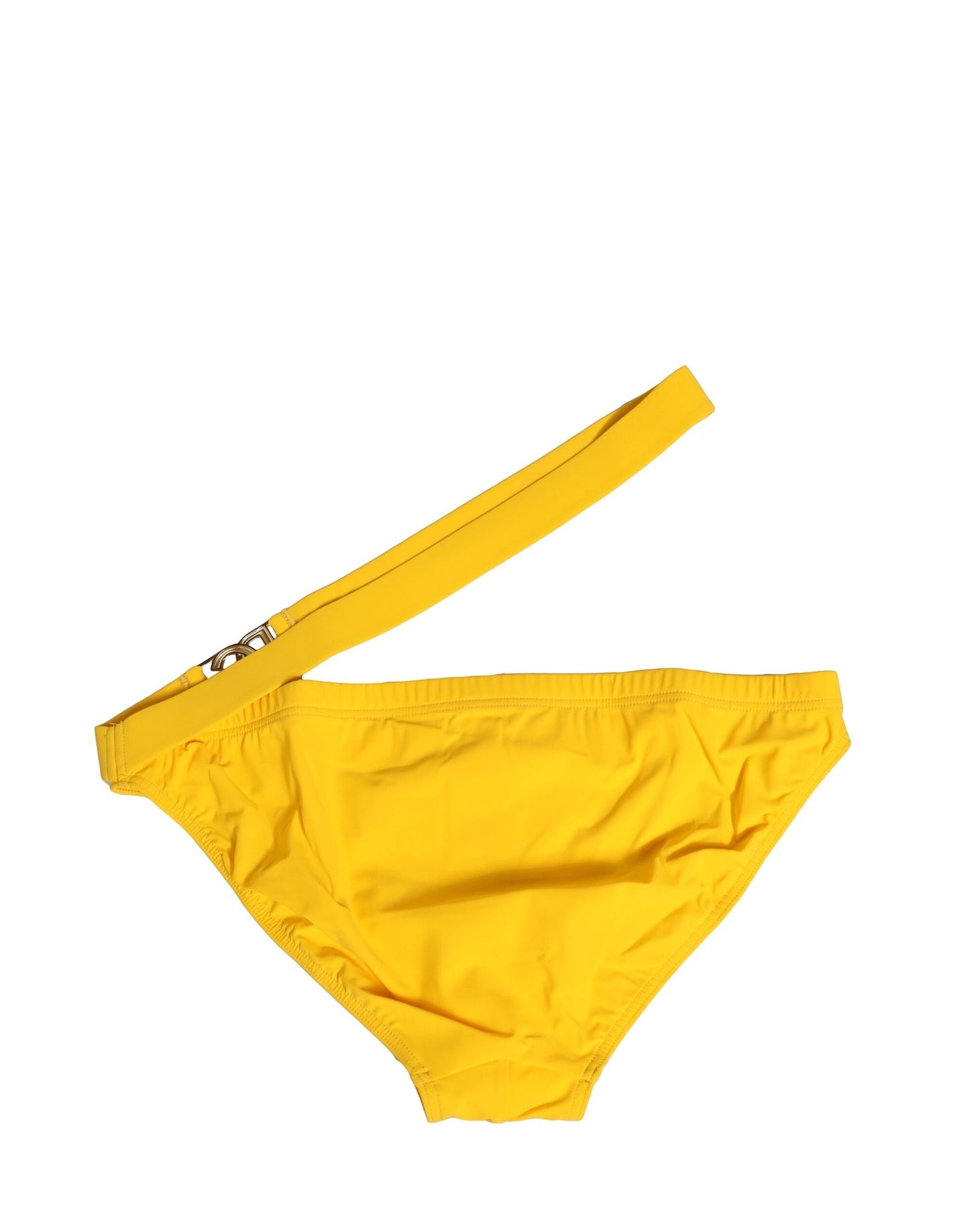 Dolce & Gabbana Yellow Waistband Logo Beachwear Brief Swimwear for Men