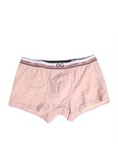 Dolce & Gabbana Peach Cotton Stretch Boxer Underwear