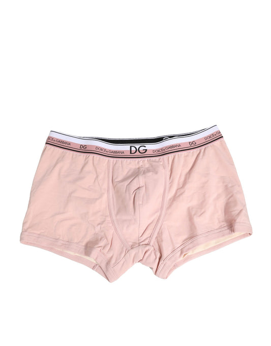 Dolce & Gabbana Peach Cotton Stretch Boxer Underwear
