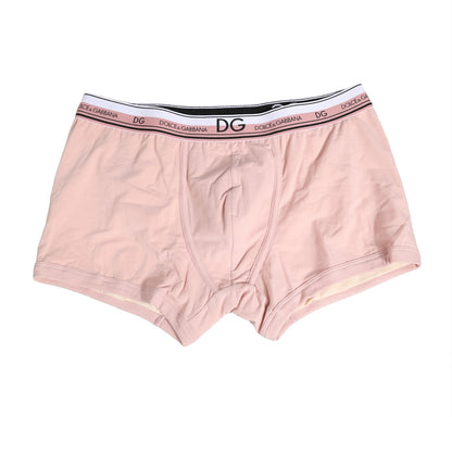 Dolce & Gabbana Peach Cotton Stretch Boxer Underwear