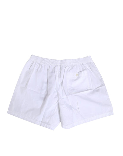 Dolce & Gabbana White Cotton Regular Boxer Shorts